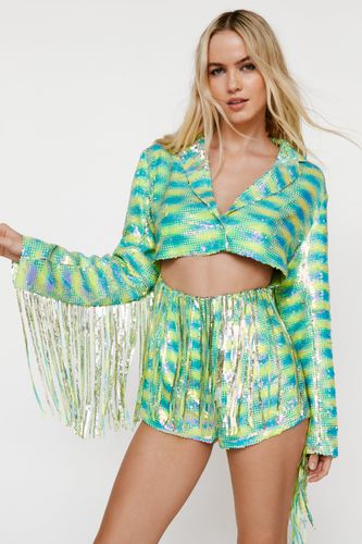 Combinaison À Sequins Et Franges Premium - 34 - Nasty Gal - Modalova