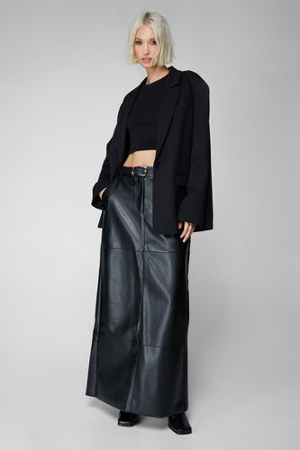 Faux Leather Bonded Tailored Maxi Skirt - - 38 - Nasty Gal - Modalova