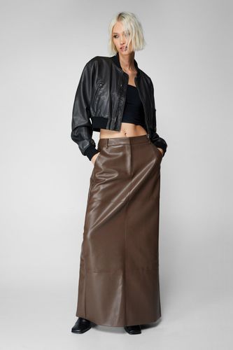 Jupe Longue En Simili - Marron - 32 - Nasty Gal - Modalova