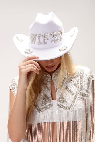 Chapeau De Cowboy À Slogan Wifey - - One Size - Nasty Gal - Modalova