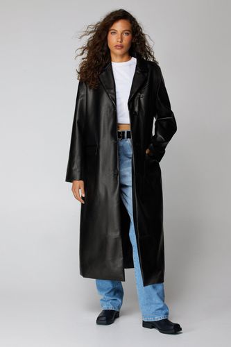 Faux Leather Duster Coat - - 32 - Nasty Gal - Modalova