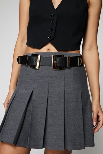 Ceinture En Simili À Boucle Double - One Size - Nasty Gal - Modalova