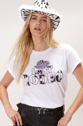 T-Shirt Violet À Slogan Last Rodeo - - S - Nasty Gal - Modalova