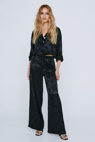 Pantalon Large Satiné Ample À Imprimé - - 32 - Nasty Gal - Modalova