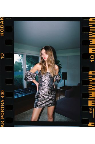 Mini Dressing Gown Corset Jacquard Floral À Manches Bouffantes - 40 - Nasty Gal - Modalova