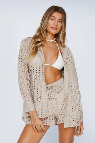 Chemise De Plage Oversize Brodée - 44 - Nasty Gal - Modalova