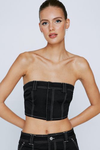 Top Corset Bandeau À Coutures Apparentes - 38 - Nasty Gal - Modalova