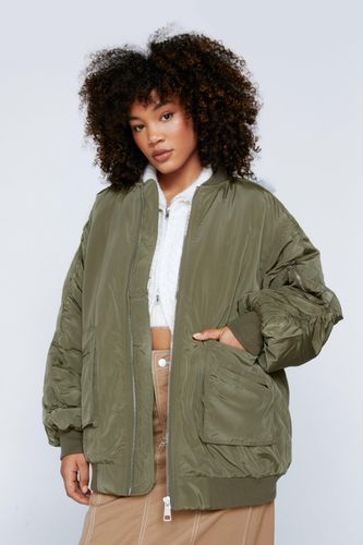 Bomber Oversize À Poches Multiples - - M - Nasty Gal - Modalova