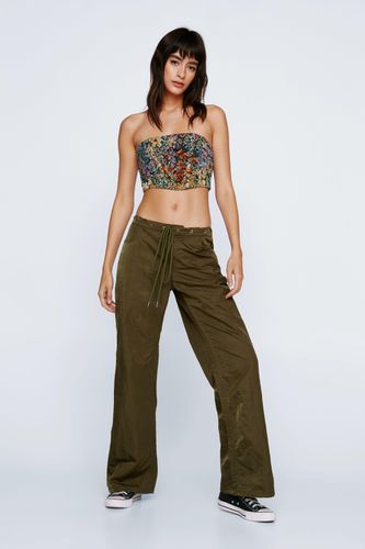 Pantalon Droit En Nylon À Lacets - 36 - Nasty Gal - Modalova