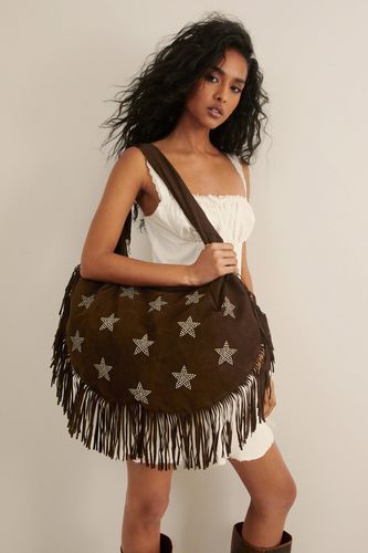 Faux Leather Star Studded Fringe Day Bag - One Size - Nasty Gal - Modalova