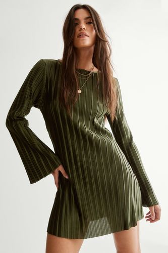 Plisse Tunic Mini Dress - Vert - S - Nasty Gal - Modalova