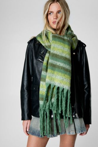 Stripe Ombre Knitted Chunky Oversized Scarf - One Size - Nasty Gal - Modalova