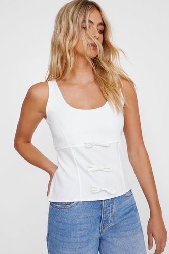 Tie Detail Structured Cami Top - S - Nasty Gal - Modalova