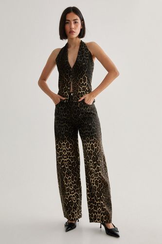 Ombre Leopard Barrel Leg Jean - 34 - Nasty Gal - Modalova