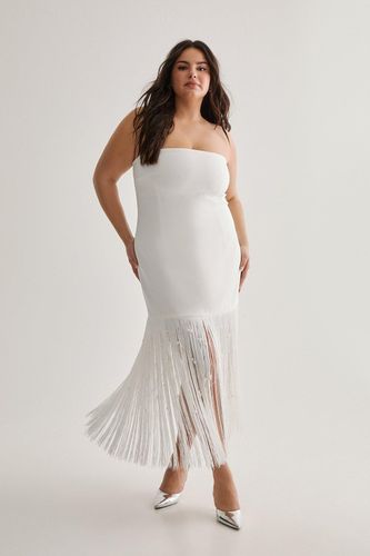 Plus Premium Pearl Fringe Midi Dress - 50 - Nasty Gal - Modalova