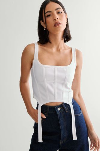 Bandage Seam Detail Corset Top - S - Nasty Gal - Modalova