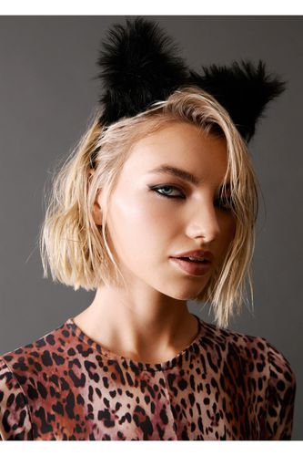 Faux Fur Cat Ears - Noir - One Size - Nasty Gal - Modalova