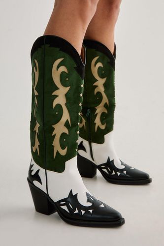 Cut Work Knee High Western Boot - 35 - Nasty Gal - Modalova