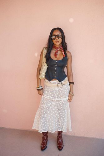 Real Leather Buckle Detail Western Vest - 32 - Nasty Gal - Modalova