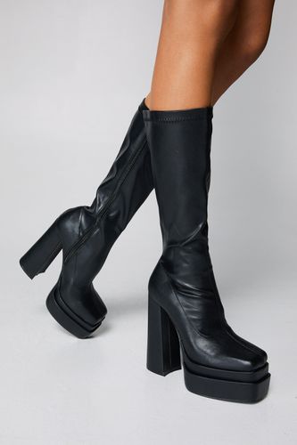 Bottines Montantes En Similicuir À Plateforme - - 37 - Nasty Gal - Modalova