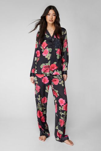Pyjama À Pois Rose - Noir - L - Nasty Gal - Modalova