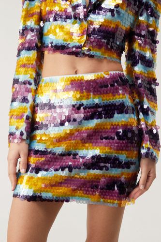 Premium Multicolor Sequin Mini Skirt - 32 - Nasty Gal - Modalova