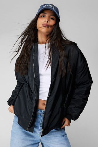 Bomber Oversize - Noir - S - Nasty Gal - Modalova