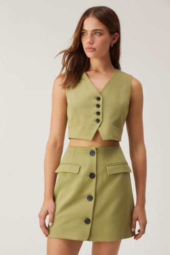 Tailored Button Up Mini Skirt - 34 - Nasty Gal - Modalova