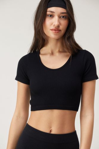 Seamless Scoop Neck Crop Top - L - Nasty Gal - Modalova