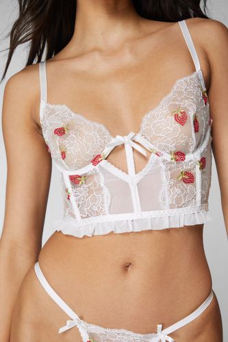 Ensemble De Lingerie À Broderie Fraise - 38 - Nasty Gal - Modalova