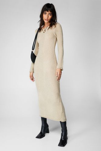 Dressing Gown Bouclée - Beige - S - Nasty Gal - Modalova