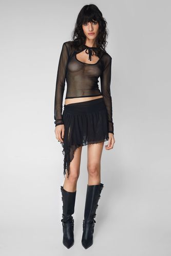 Mesh Tiered Ruffle Mini Skirt - - 34 - Nasty Gal - Modalova