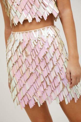 Mini Jupe À Sequins Iridescents - 38 - Nasty Gal - Modalova