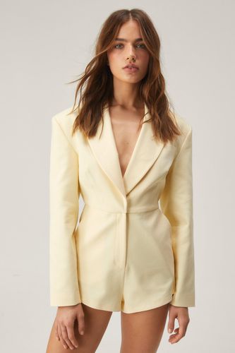 Premium Tailored Shoulder Pad Playsuit - 34 - Nasty Gal - Modalova