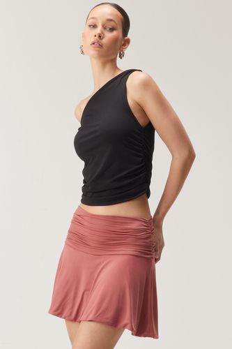 Premium Slinky Fold Over Mini Skirt - - 44 - Nasty Gal - Modalova