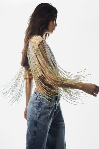 Ombre Tassel Beaded Cape - 36 - Nasty Gal - Modalova