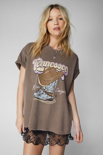 Tennessee Washed Front Graphic T-Shirt - - Xs - Nasty Gal - Modalova