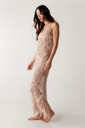 Crochet Diamond Tassel Maxi Beach Dress - L - Nasty Gal - Modalova