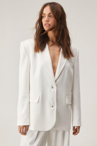 Premium Oversized Twill Blazer - - 32 - Nasty Gal - Modalova