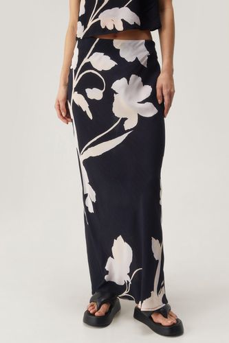 Floral Monochrome Maxi Skirt - - 34 - Nasty Gal - Modalova