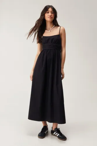 Cotton Strappy Midi Dress - 34 - Nasty Gal - Modalova