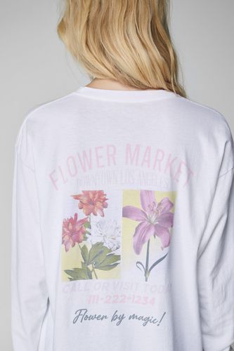 Flower Market Long Sleeve Graphic T-Shirt - - S - Nasty Gal - Modalova