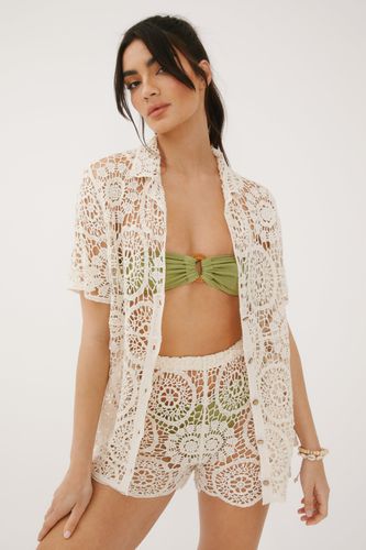 Premium Crochet Resort Shirt - S - Nasty Gal - Modalova