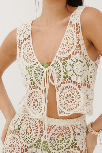 Premium Crochet Tie Front Waistcoat - M - Nasty Gal - Modalova