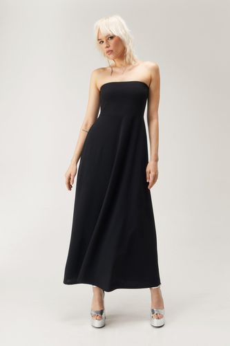 Scuba Bandeau Maxi Dress - Noir - L - Nasty Gal - Modalova