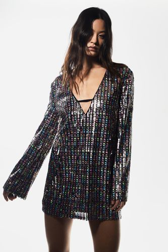 Sequin Tunic Long Sleeve Mini Dress - 32 - Nasty Gal - Modalova