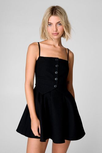 Premium Twill Tailored Flippy Mini Dress - 32 - Nasty Gal - Modalova