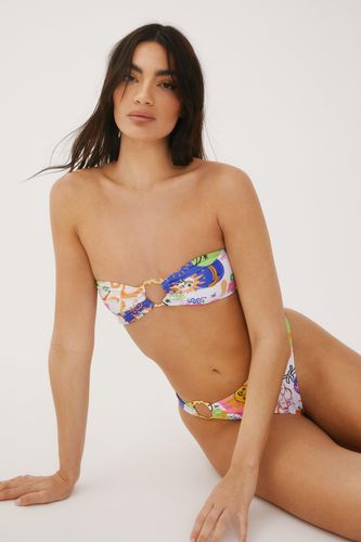 Sun Print Bandeau Ring Bikini Set - - 10 - Nasty Gal - Modalova