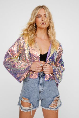 Iridescent Sequin Jacket - 32 - Nasty Gal - Modalova