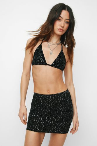 Diamante Seamless Mini Skirt - - S/M - Nasty Gal - Modalova